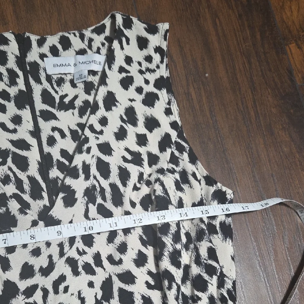 Emma & Michele Black and White Animal Print Jumpsuit - Picture 6 of 7